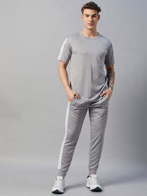 Chrome & Coral Colorblock Men Track Suit