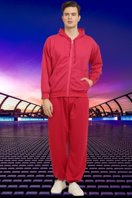 CANIDAES Solid Men Track Suit
