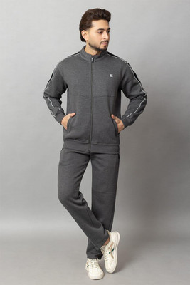 ELITE KNITWEARS Solid Men Track Suit
