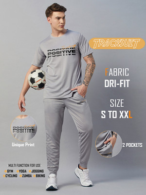 Chrome & Coral Printed Men Track Suit