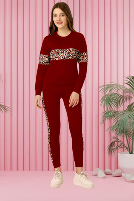 HouseOfCommon Animal Print Women Track Suit