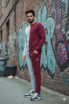 THE HIMALAYAN Solid Men Track Suit