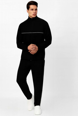 QABIRA Solid Men Track Suit