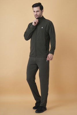 Exalon Solid, Embroidered, Striped Men Track Suit