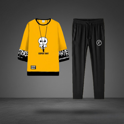 cnw Self Design Men Track Suit