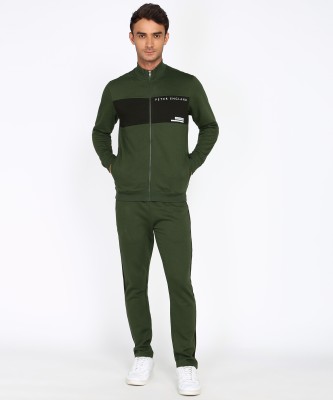 PETER ENGLAND Colorblock Men Track Suit