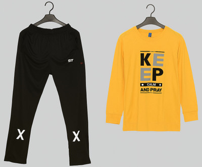 Majexic Self Design Men Track Suit