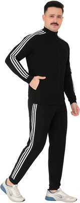 FlyKnitwears Striped Men Track Suit