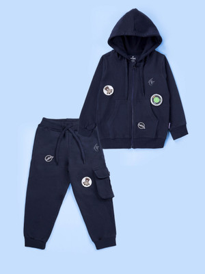 KiddoPanti Printed Boys Track Suit