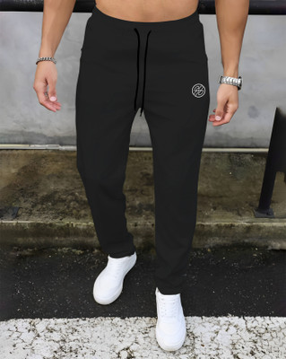 AUSK Solid Men Black Track Pants