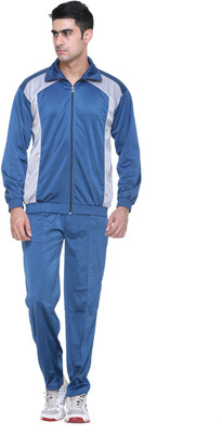 Warm Up Solid Men Track Suit