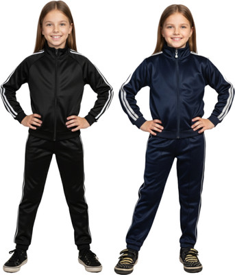 BLACK COOL Solid Girls Track Suit