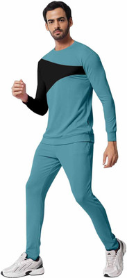 RABBY Solid, Colorblock Men Track Suit