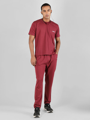 CHKOKKO Solid Men Track Suit