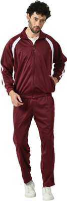 Indistar Solid Men Track Suit