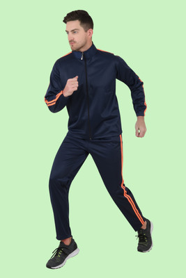 TRIZON Solid Men Track Suit