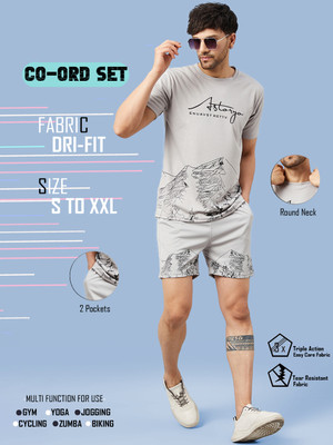 Crease & Clips Printed Men Track Suit