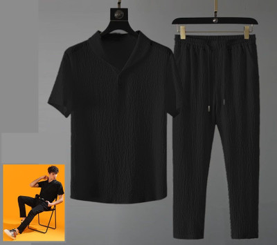 INDICLUB Self Design Men Track Suit