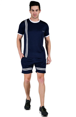 TRIZON Solid, Striped Men Track Suit