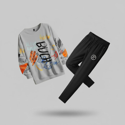 cnw Self Design Men Track Suit