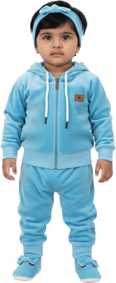 CALYX CLOTHING Solid Baby Girls Track Suit