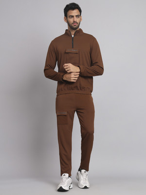 HouseOfCommon Solid Men Track Suit