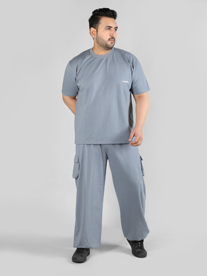CHKOKKO Solid Men Track Suit