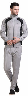 Warm Up Solid Men Track Suit