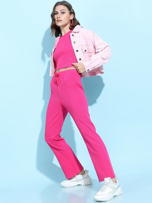Tokyo Talkies Solid Women Track Suit