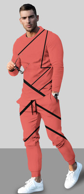 KELONBRO Geometric Print Men Track Suit