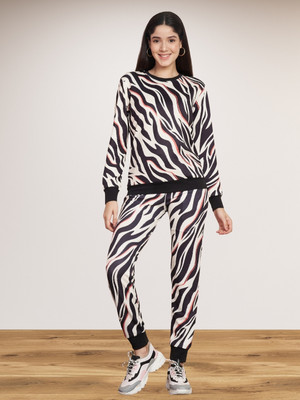 DE TRENDZ Animal Print Women Track Suit