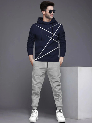 BLIVE Striped Men Track Suit