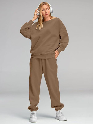 Q-Rious Solid Women Track Suit