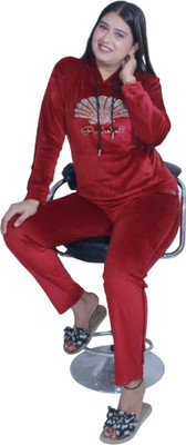 pinkshell Printed Women Track Suit