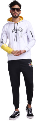 Yellow Tree Printed Men Track Suit