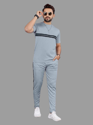BALUDAENTEPRISE Striped Men Track Suit