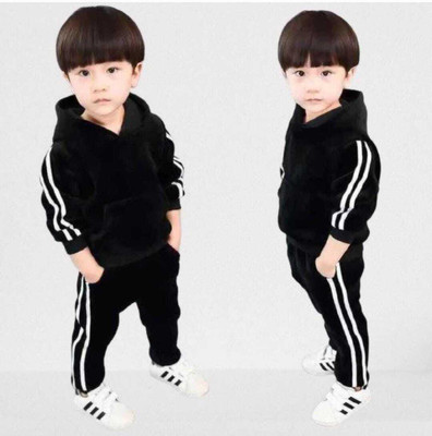 kidducollection Solid Boys & Girls Track Suit