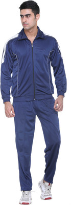 Warm Up Solid Men Track Suit