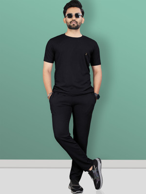 VeBNoR Solid Men Track Suit