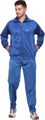 Warm Up Solid Men Track Suit