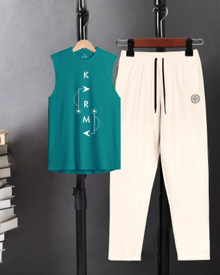 AUSK Solid, Printed Men Track Suit