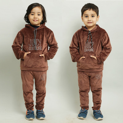 HRIKSHIKA FASHION Solid Boys & Girls Track Suit