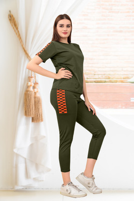 DE TRENDZ Geometric Print Women Track Suit