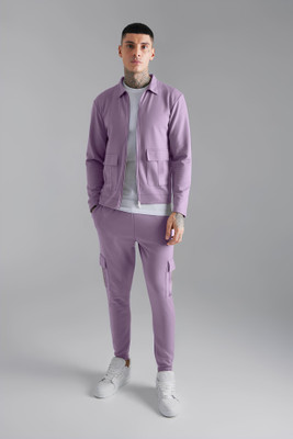 MANIAC Solid Men Track Suit