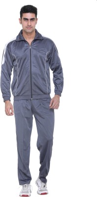 Warm Up Solid Men Track Suit