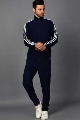 QABIRA Self Design Men Track Suit