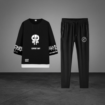 cnw Self Design Men Track Suit