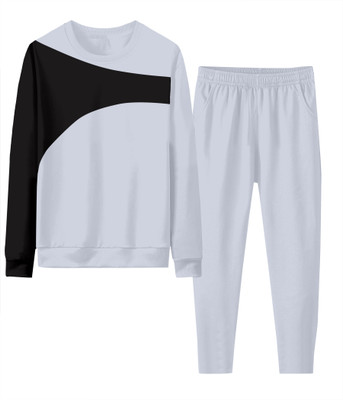 RABBY Solid, Colorblock Men Track Suit