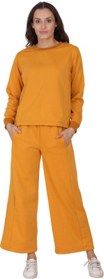 CLOTHINK India Solid Women Track Suit