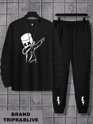 BLIVE Printed Men Track Suit